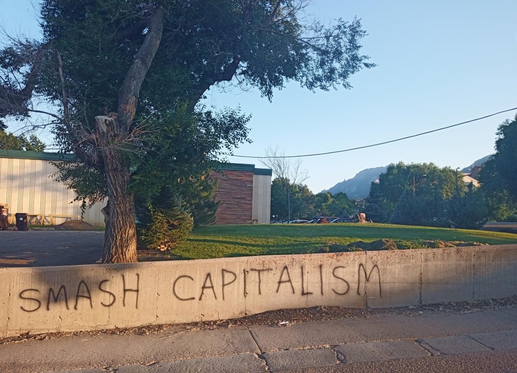 smash capitalism - near folsom and arapahoe