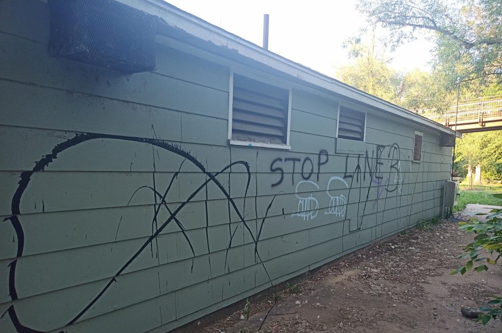 stop line 3 - CU shed on creek path by 19th